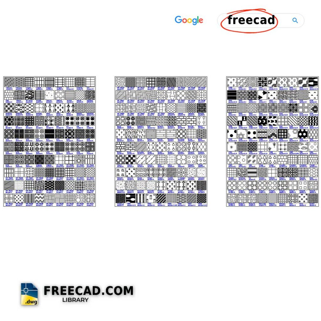 973+ Free AutoCAD Hatch Patterns Download files. CAD Hatches Library.