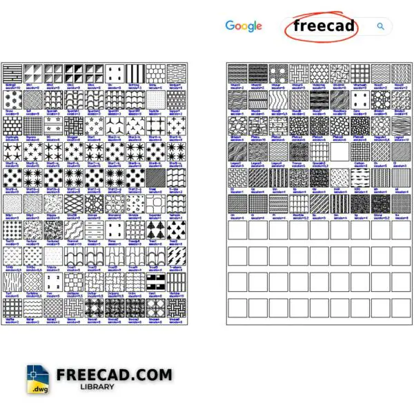 973+ Free AutoCAD Hatch Patterns Download files. CAD Hatches Library.