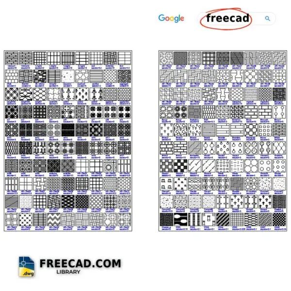 973+ Free AutoCAD Hatch Patterns Download files. CAD Hatches Library.