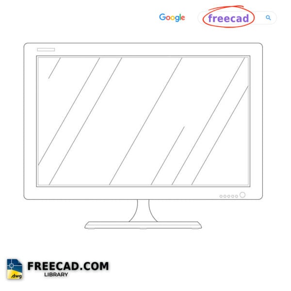 Monitor LCD 2D DWG